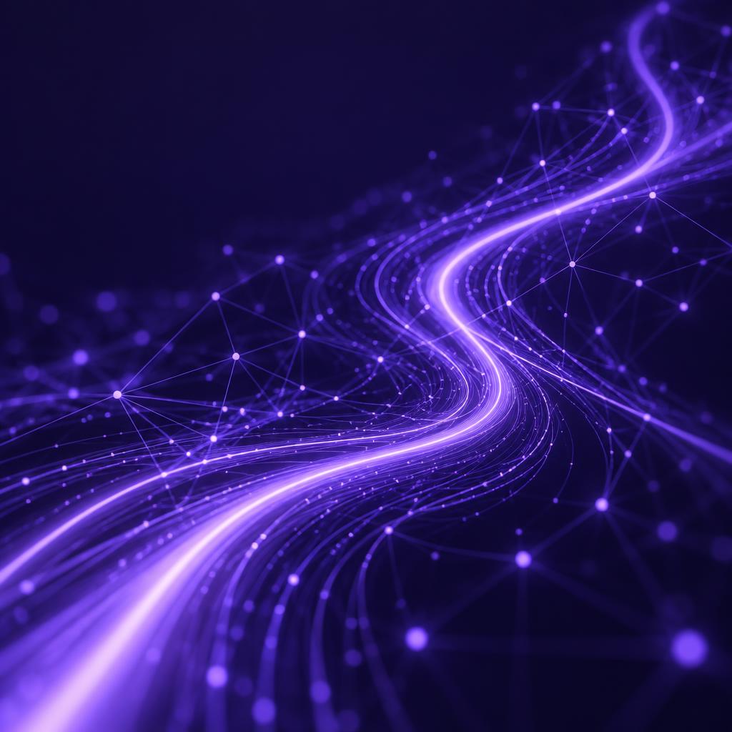 Abstract data streams representing strategic growth